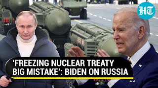 ‘big mistake’: biden fumes as putin freezes nuclear treaty with u.s. | watch