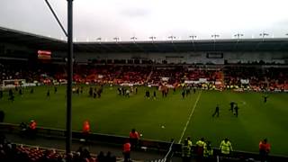Blackpool protest pitch invasion