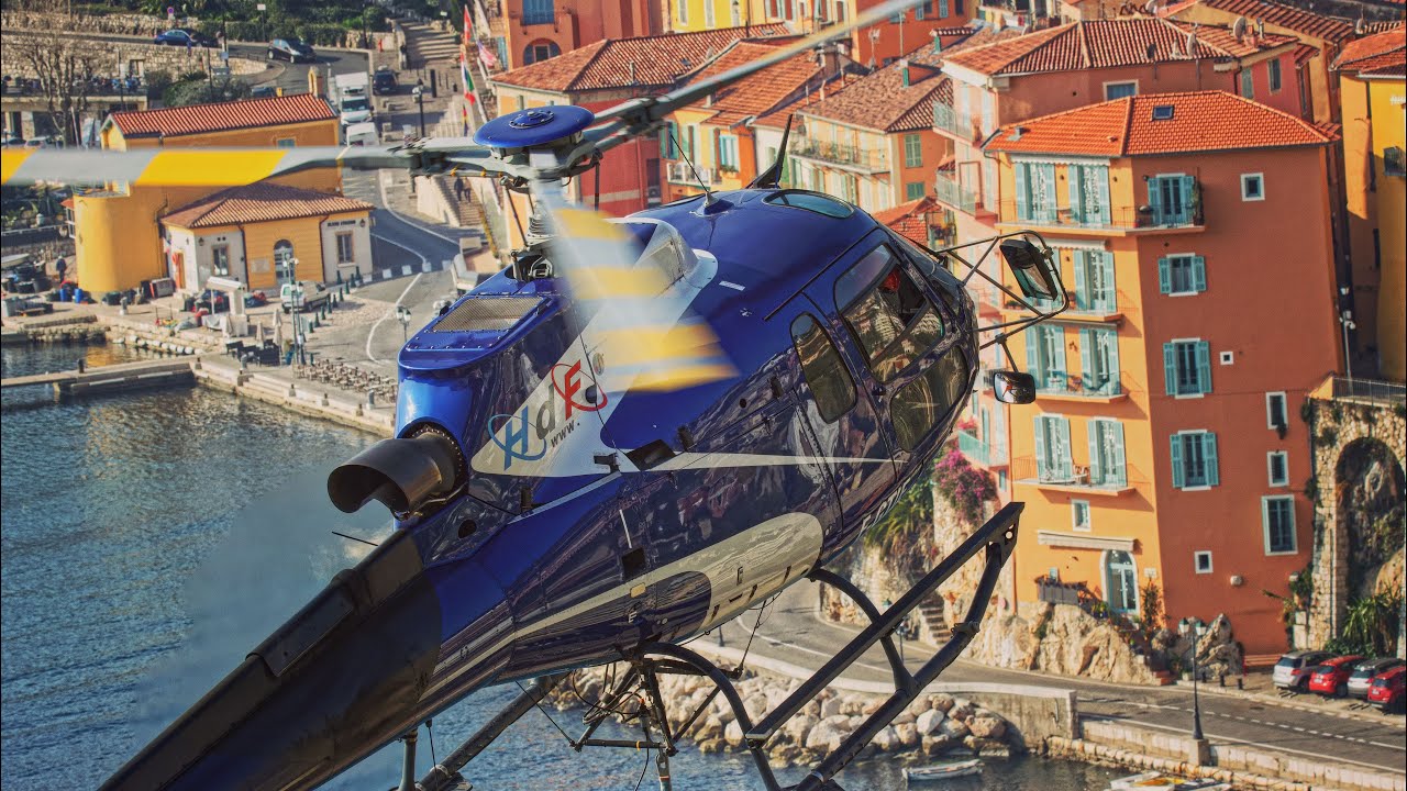 Rare Helicopter action at Villefranche Sur Mer, France YouTube