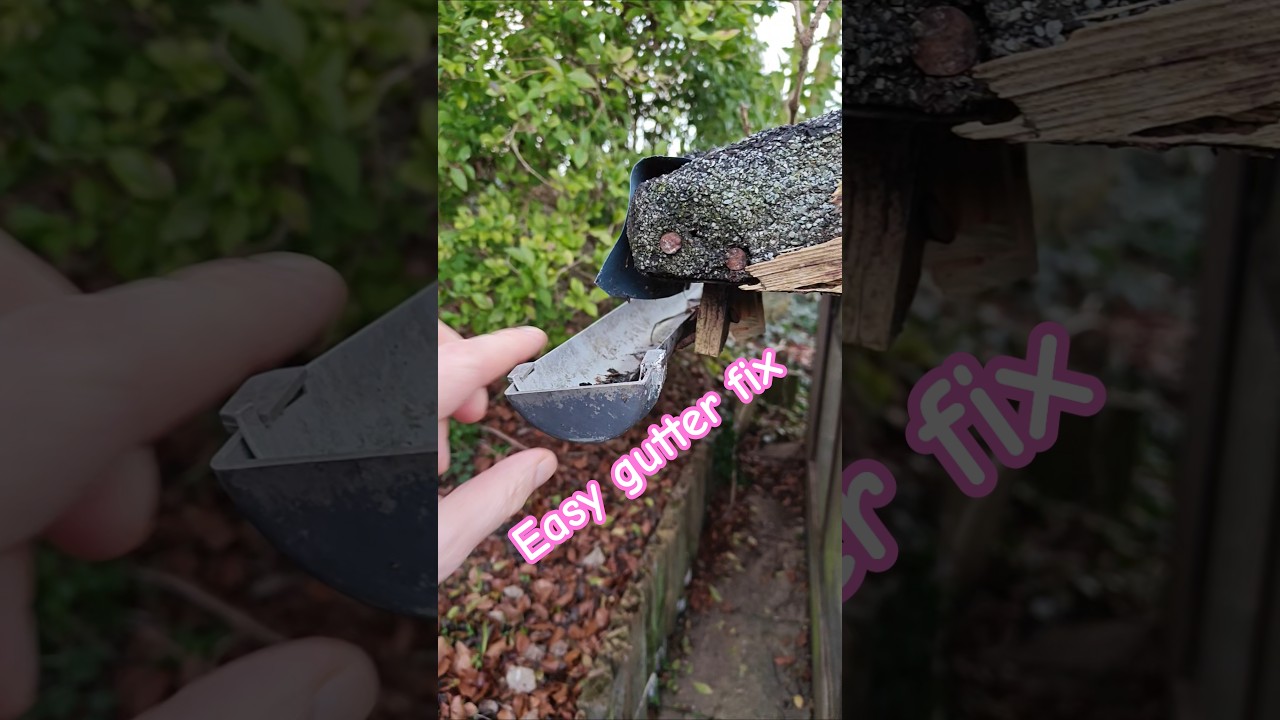 Easy gutter fix #diy #gutterinstallation #gutterrepair #rain
