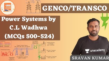 Power Systems by C.L Wadhwa | MCQs 500-524 | GENCO/TRANSCO | Y sravan Kumar