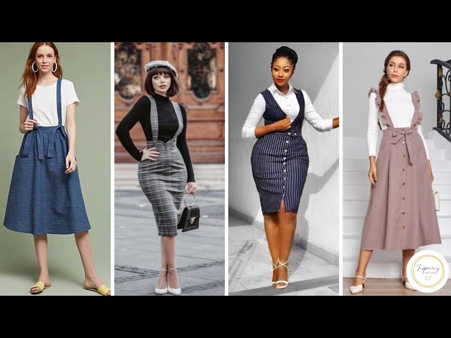 slim fit dress slacks Rayon Pinafore -Black main image 1