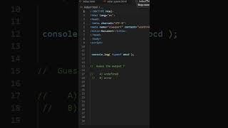 Comment your answer | #javascriptquiz