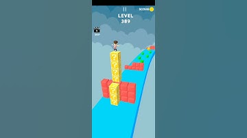cube stacker surfer Epic android and iOS gameplay level 389