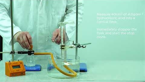 Edexcel Core Practical 9-1 GCSE C7.1 Rate of reaction, gas from Hydrochloric acid with marble chips