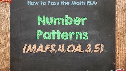 How to Pass the Math FSA (4th) - Number Patterns