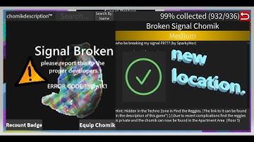 broken signal chomik new location (Find The Chomiks)
