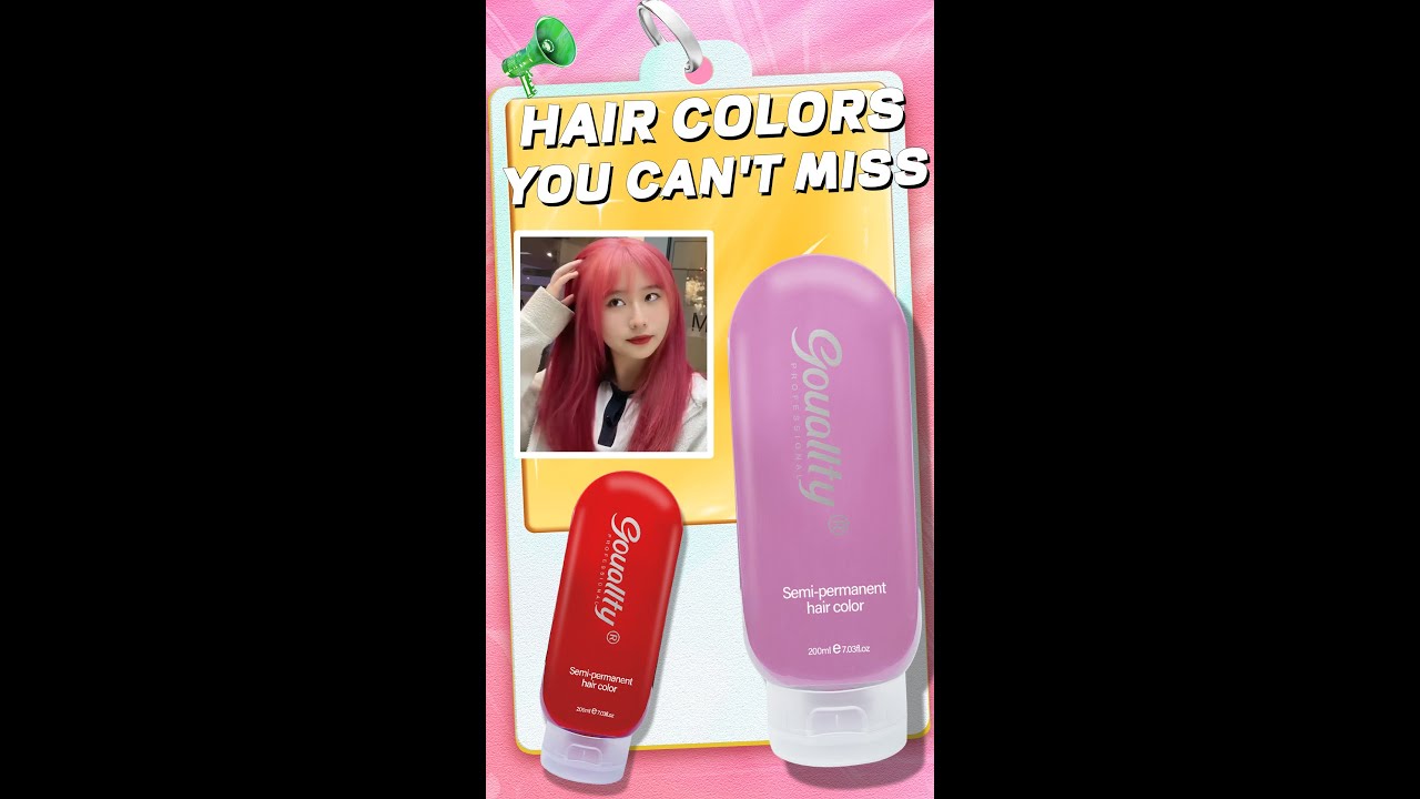5 mins get Gouallty semi-permanent hair color for Blonde hair color quick home use ! Red&Pink!
