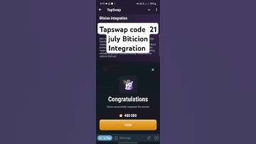 Tapswap code 21 july Biticion Integration #tapcoin #tapswap