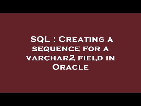 SQL : Creating