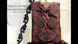Gothic card using Stampin Up Swirly Snowflakes