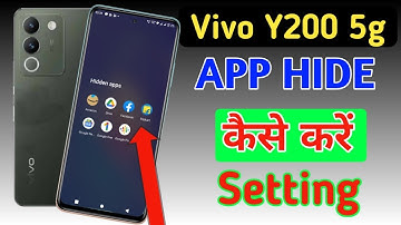 How to hide apps in Vivo y200 5g/Vivo y200 5g me app hide setting kaise kare,Vivo y200 app hide