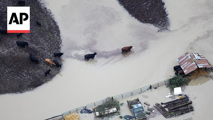 Aerial video shows severe flooding in Washington state
