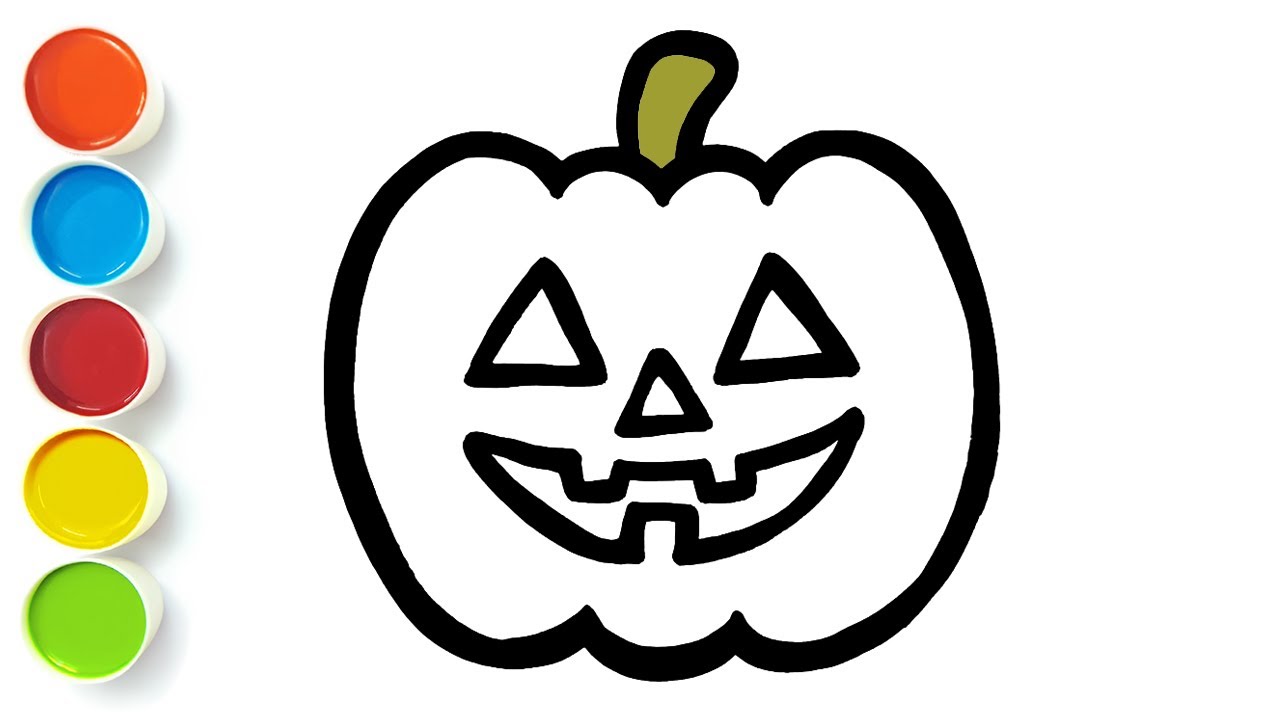 🎃🖍️👻Easy How to draw Halloween pumpkin for kids | Halloween pumpkin ...