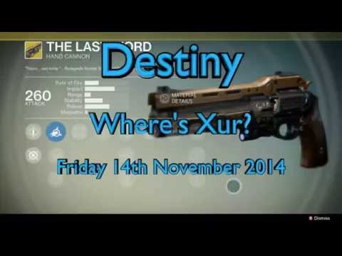 Video: Destiny - Lokasi Xur Dan Item: 28 November