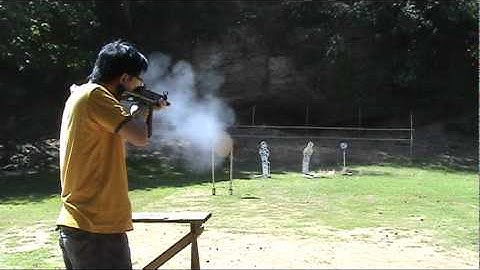 Mp5 test fire on plates