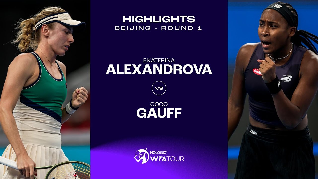 Coco Gauff vs. Ekaterina Alexandrova | 2023 Beijing Round 1 | WTA Match Highlights