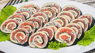 ЗАКУСКА НА ПРАЗДНИЧНЫЙ СТОЛ – Рулет с красной рыбой! ЗАКУСКА НА ПРАЗДНИЧНЫЙ СТОЛ – Рулет с красной рыбой!
