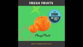 Fresh Fruits Instagram Video Template Demo