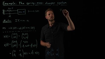 Spring-mass-damper as an autonomous state-space system example (DS4DS 1.04)