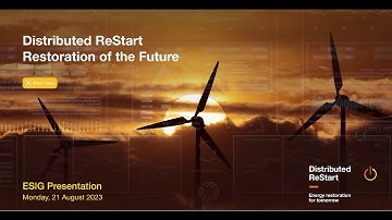 G-PST/ESIG Webinar Series: Distributed Restart – Restoration of the Future
