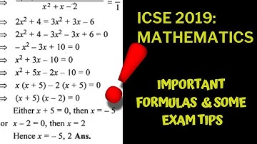 ICSE 2019: MATHEMATICS || Last minute exam tips || IMPORTANT FORMULAS || Akash Talks
