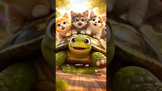 Turtle vs Cats: The Ultimate Showdown! 🐢🐱💥 #cartoon #cat