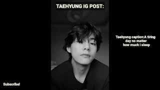 Taehyung Recent Ig Post 220108