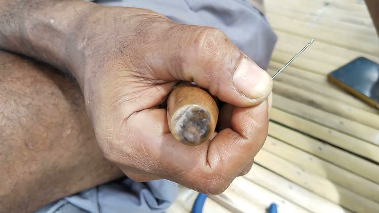 ดัดเบ็ด ตกกุ้งด้วยเข็ม