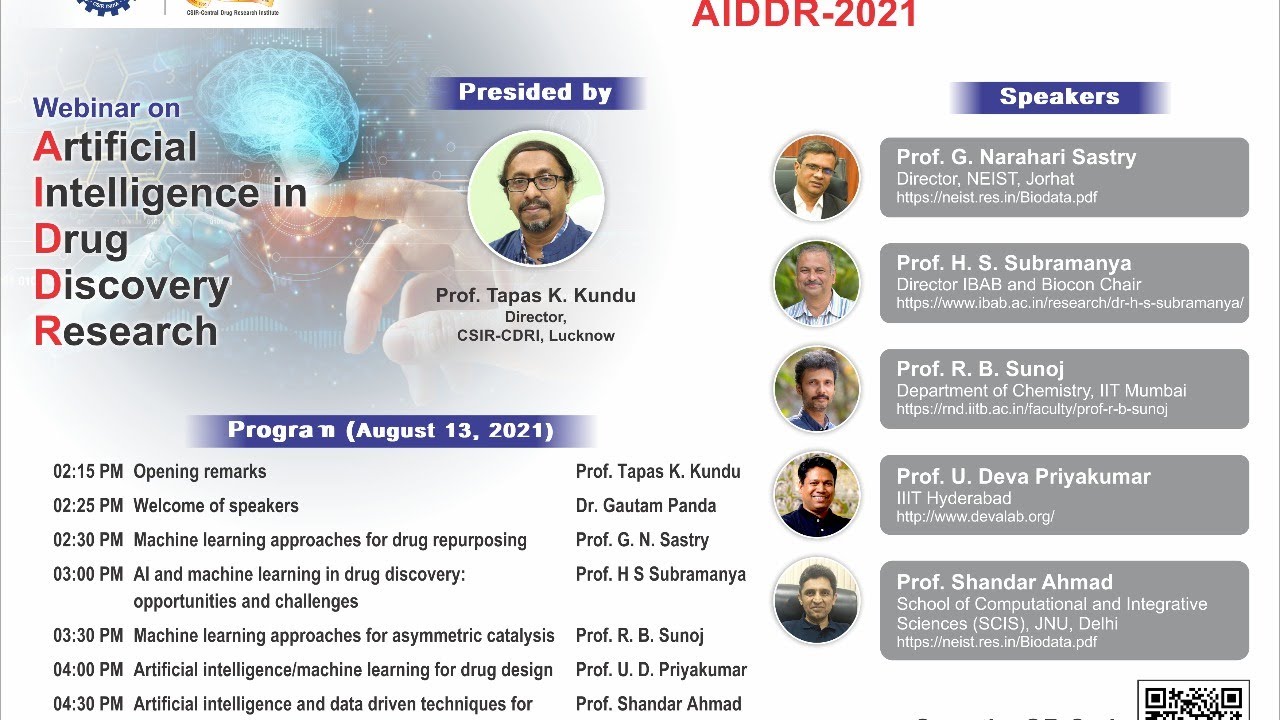 Webinar on Artificial Intelligence in Drug Discovery Research - YouTube