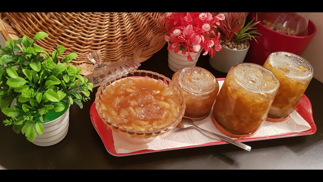 Confiture Aux Pommes Parfumé à La Cannelle Et à La vanille Et Citron
