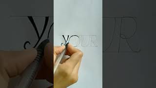 5th (part-1) calligraphy style video/YOUR/ dsdraws shorts viral art