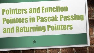 Pointers and Function Pointers in Pascal: Passing and Returning Pointers