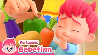Não, Não, Vegetais! 🥬 | Cante Junto com Bebefinn | Bebefinn em Português - Canções Infantis