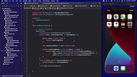Filtering data based on search bar text using Combine | SwiftUI Crypto App #11