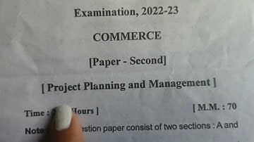 latest question paper of Project planning and management|B.com hons.| 5th sem | 2022-23