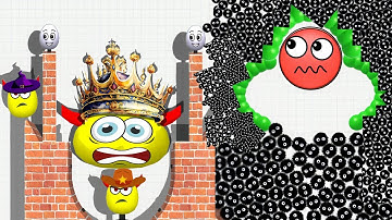 Satisfying mobile games play - Draw To Smash VS Hide Ball Brain Teaser Games gameplay