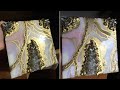 Rose gold  geode epoxy resin art demo by dianka pours