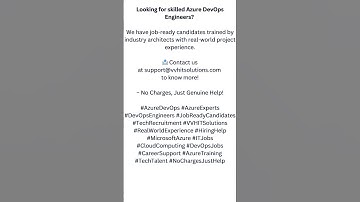 Job-Ready Azure DevOps Engineers Available – Contact Us Today!