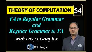 Lec-54: Finite Automata to Regular Grammar | Regular Grammar to Finite Automata