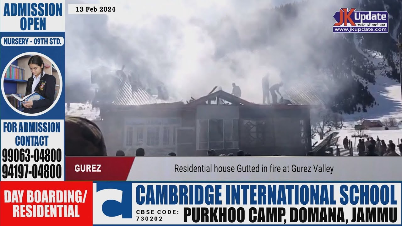 Residential house Gutted in fire at Gurez Valley - YouTube
