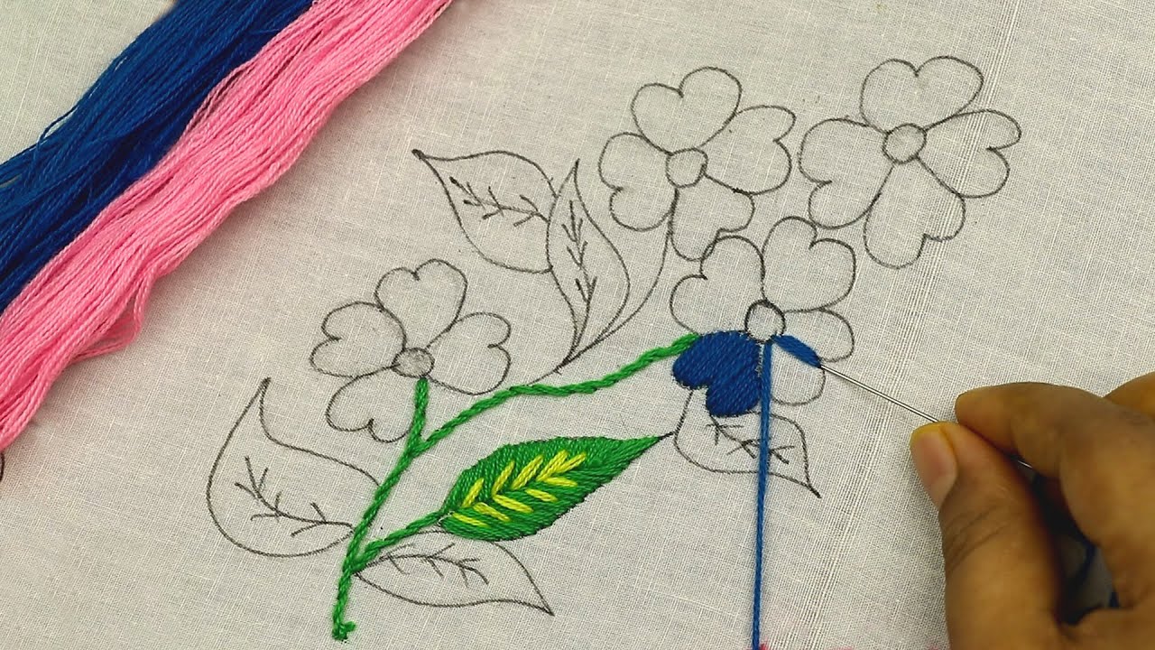 amazing hand embroidery designs for bed-sheet / tablecloth ...