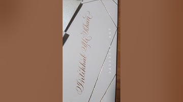 Copperplate Calligraphy Envelope writing with Bronze Finetec ink 😍✍️ #Satisfying #art #shorts