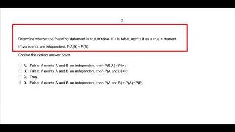 Determine whether the following statement is true or false. If it is false, rewrite