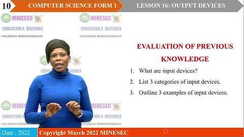 IP-INFO COMPUTER SCIENCE Form 1 Lesson 16 Output Devices