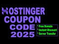 Hostinger Promo Code 2025 for First-Time Users – Cheap Price + 3 Months FREE | Free Domain
