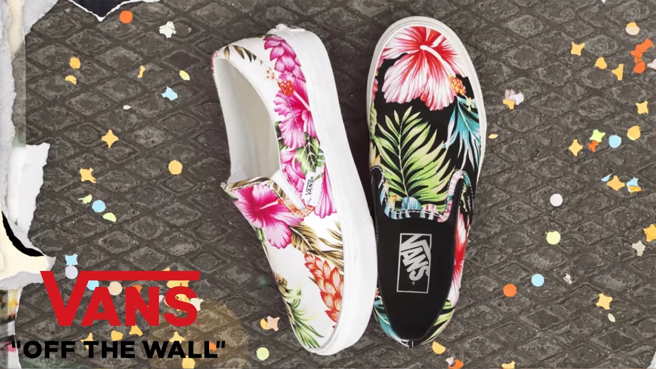 hawaiian floral vans