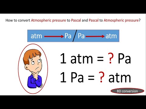 How to convert Atmospheric pressure to Pascal (atm-Pa) and Pascal to Atmospheric pressure (Pa-atm)