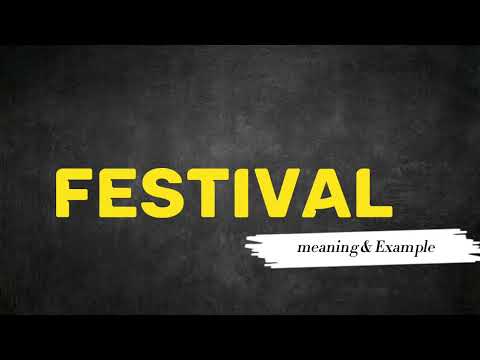 Video: Znamená festival radostný?