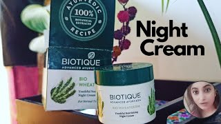 Biotique Bio Wheatgerm Youthful Nourishing Night Cream | #biotique | #shorts | Saumya's World